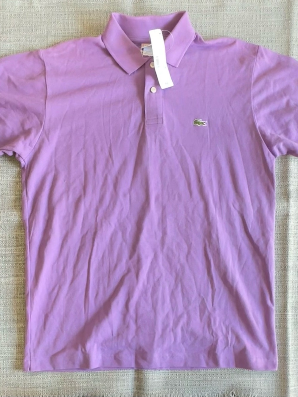 Lacoste Men’s Short Sleeve Polo Shirt  Purple Sz 8